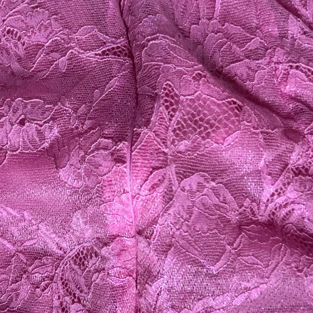 SKIMS Long Sleeve Lace Pink Dress - Picture 5 of 6